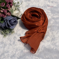 Dua Breez Organza Shimmer Hijab - Brick Orange