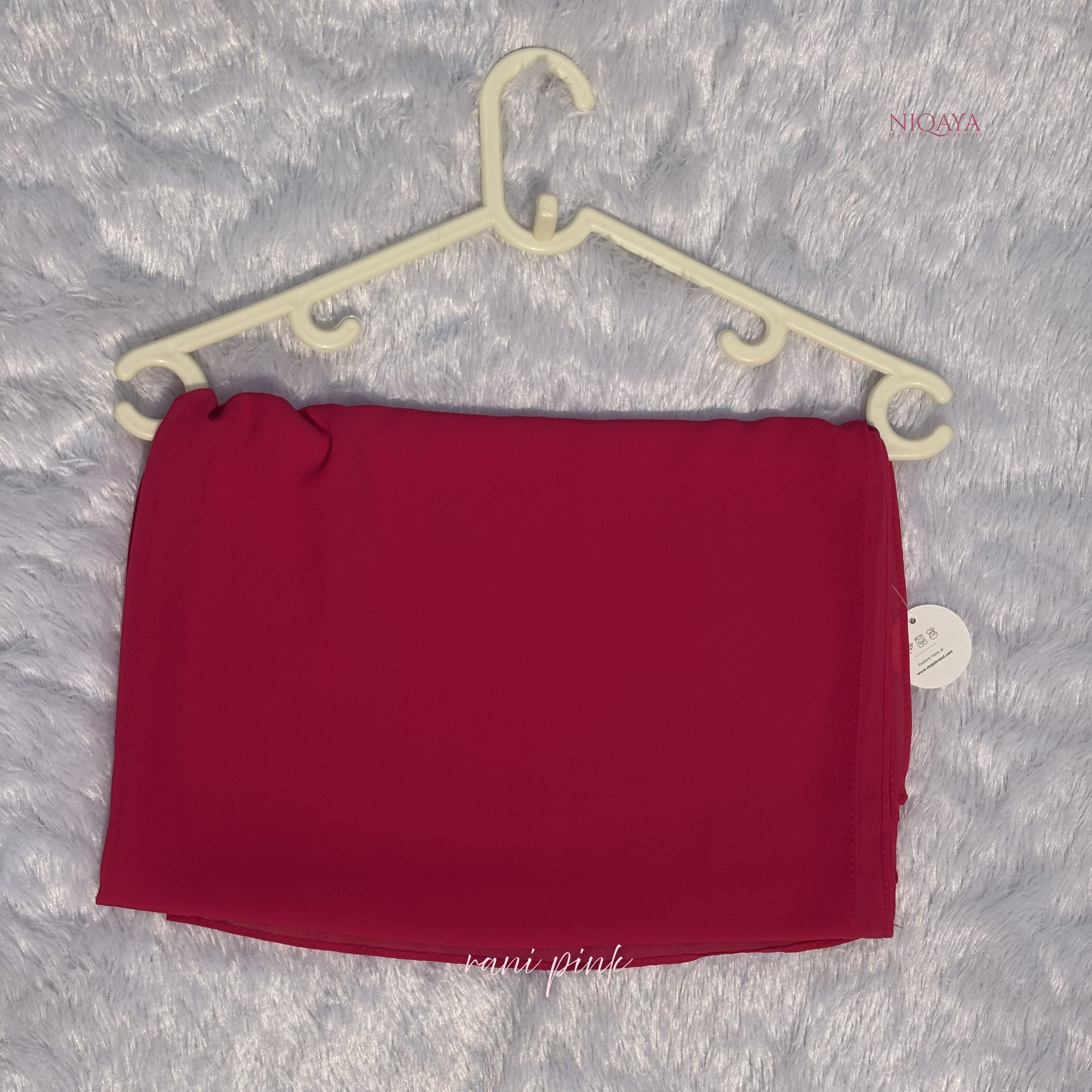 Moja Heavy Georgette / Heavy Chiffon Hijab - Rani Pink