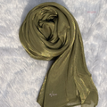 Moja Organza Shimmer Hijab - Olive
