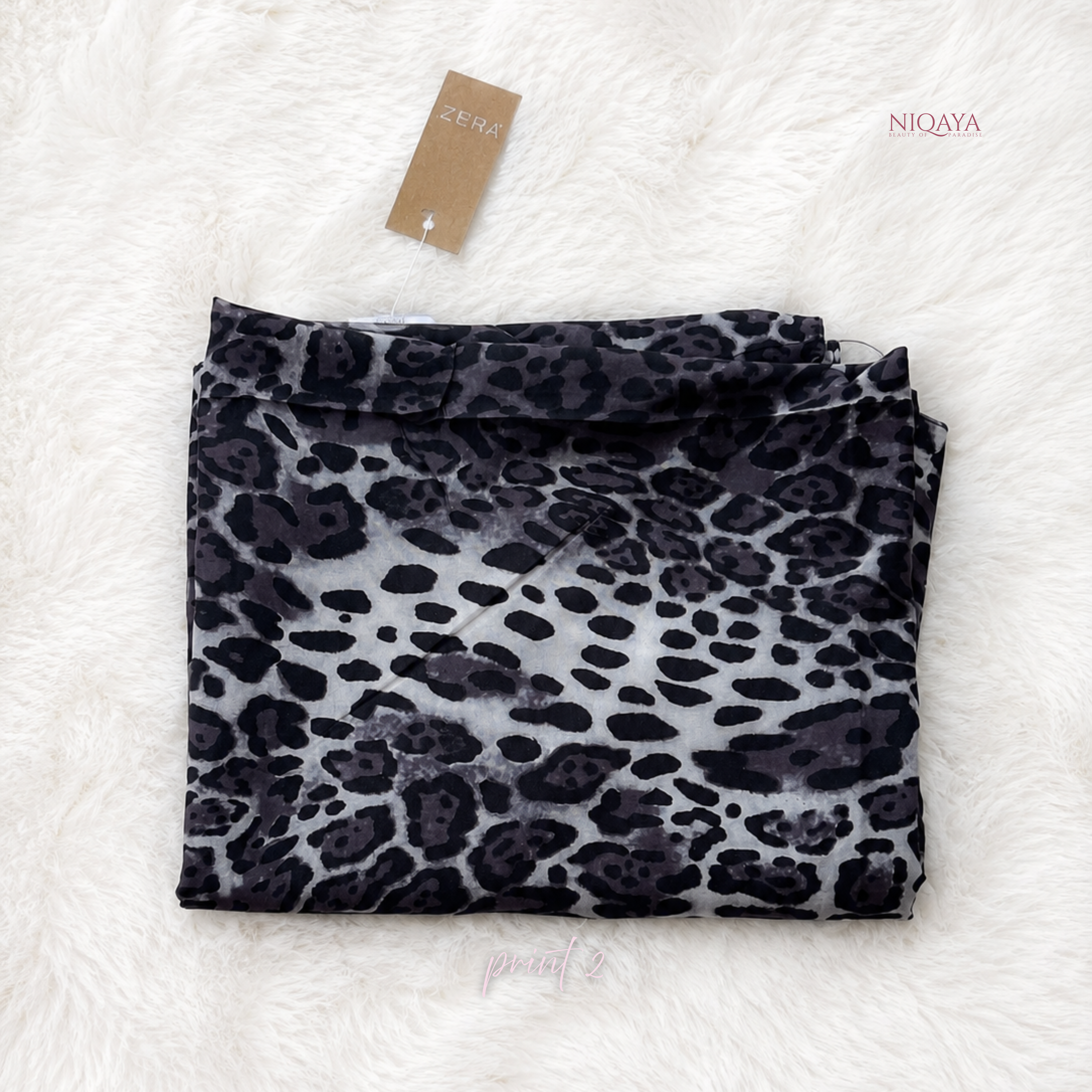 Zera Premium Animal Print Hijab - Print 2