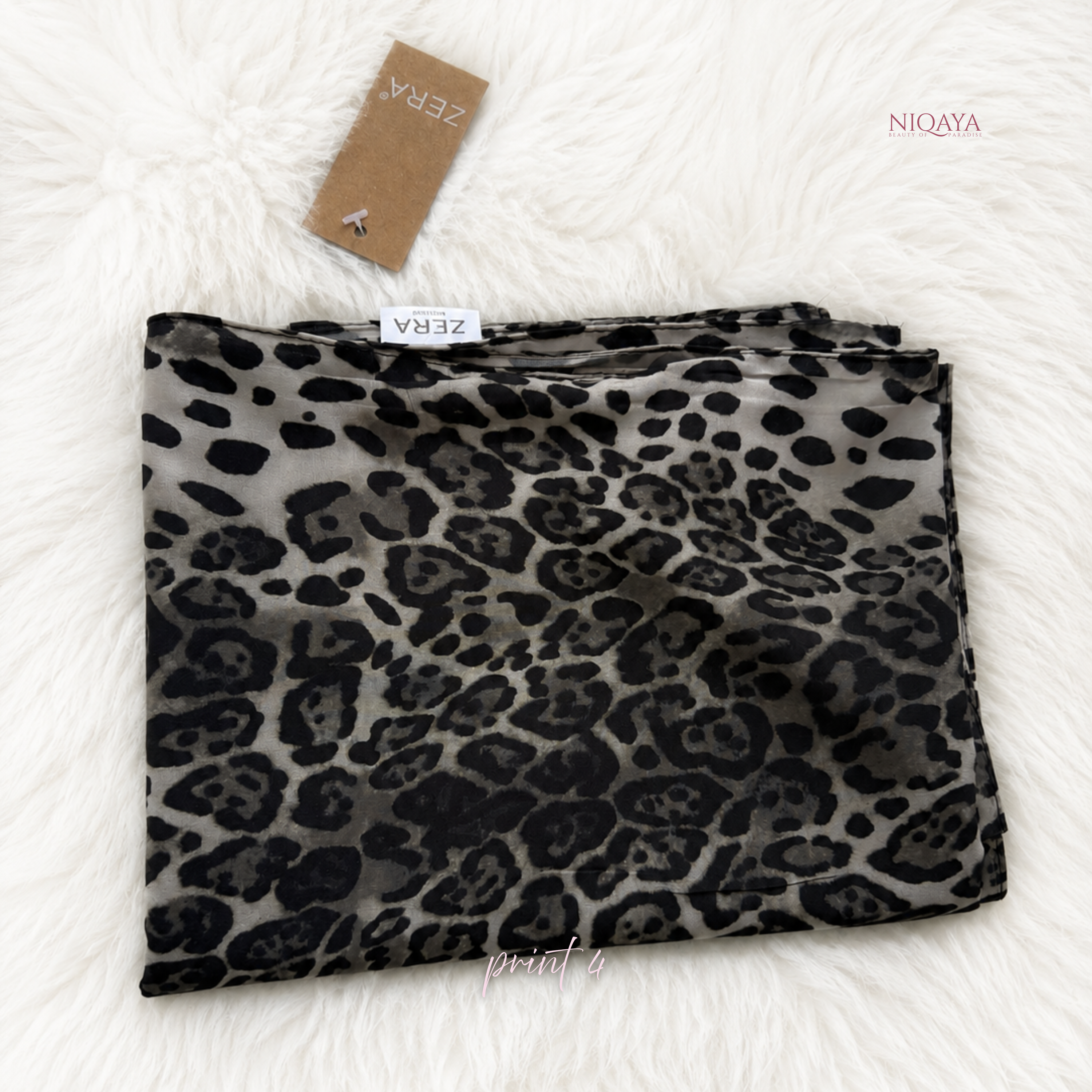 Zera Premium Animal Print Hijab - Print 4