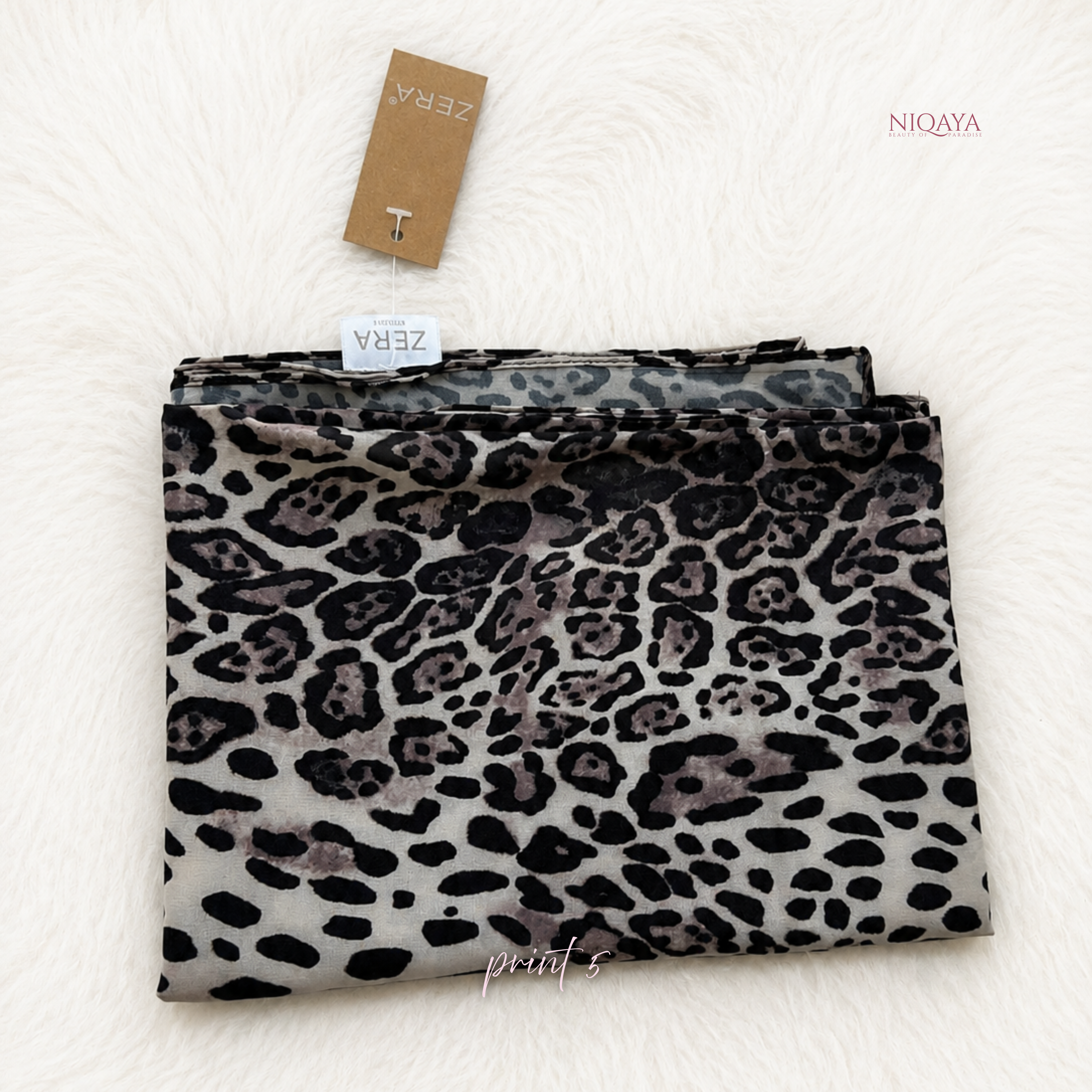 Zera Premium Animal Print Hijab - Print 5